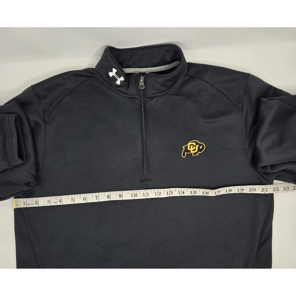 University of Colorado Buffaloes Under Armour 1/4 Zip Mens Medium Black Pullover